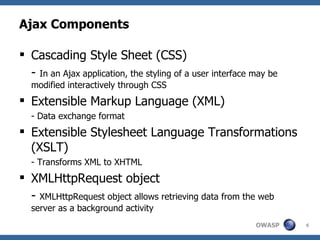 Ajax Components ,[object Object],[object Object],[object Object],[object Object],[object Object],[object Object],[object Object],[object Object]