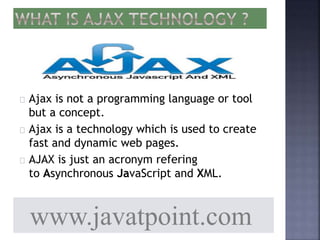 What is Ajax technology? | PPT