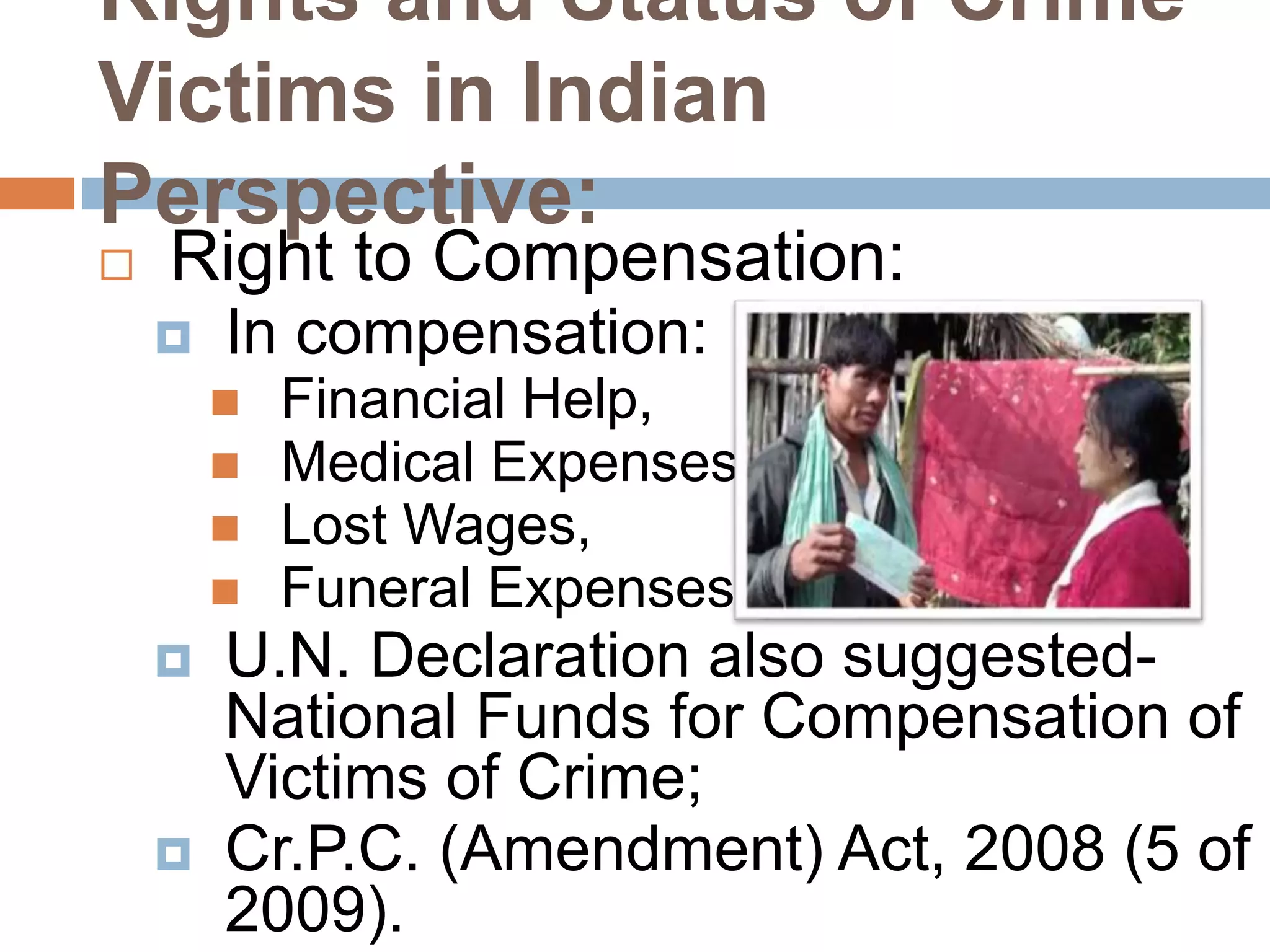 The Rights of Crime Victims In Indian Criminal Justice System | PPTX