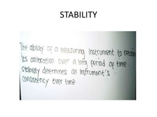 STABILITY
 