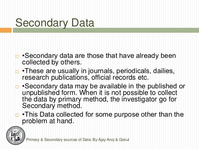 secondary data