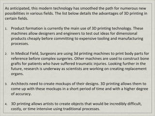 3D Printing Technology PPT by ajaysingh_02 | PDF