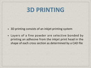 3D Printing Technology PPT by ajaysingh_02 | PDF
