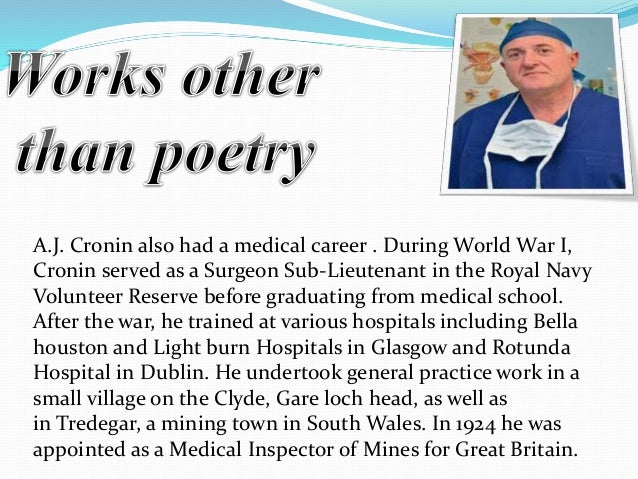 A J Cronin Biography