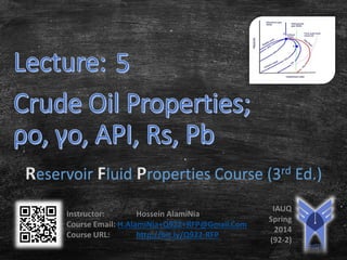 Reservoir Fluid Properties Course (3rd Ed.)
 