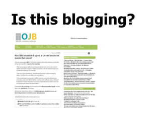 Is this blogging? 