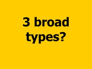 3 broad types? 