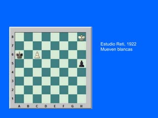 Estudio Reti, 1922
Mueven blancas
 