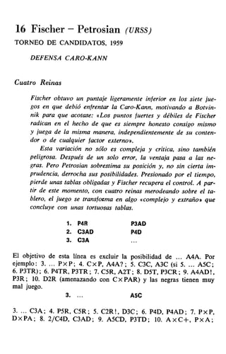 [Ajedrez][chess]fischer, bobby   mis 60 partidas memorables
