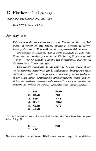 [Ajedrez][chess]fischer, bobby   mis 60 partidas memorables
