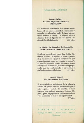 [Ajedrez][chess]fischer, bobby   mis 60 partidas memorables