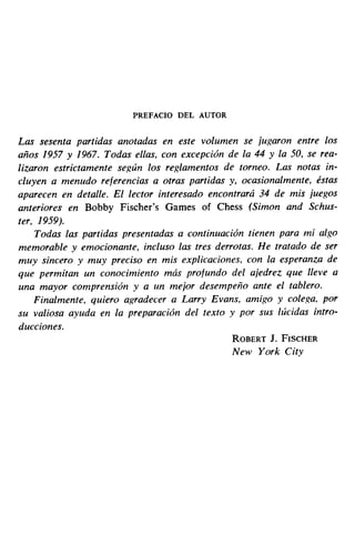 [Ajedrez][chess]fischer, bobby   mis 60 partidas memorables