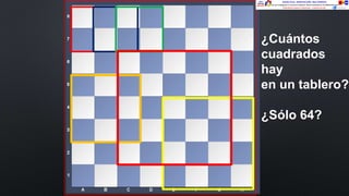 ¿Cuántos
cuadrados
hay
en un tablero?
¿Sólo 64?
 