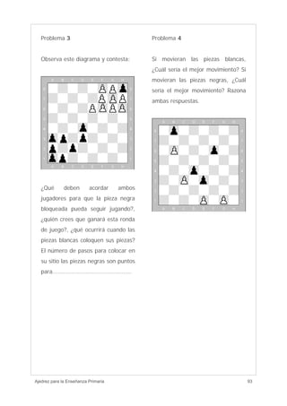 Ajedrez para enseñanza primaria | PDF