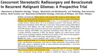 Management of recurrent Glioblastoma and role of Bevacizumab | PPTX
