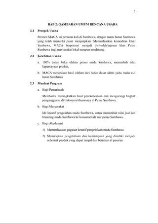 Contoh Tugas Bisnis Plan / Proposal PKM | PDF