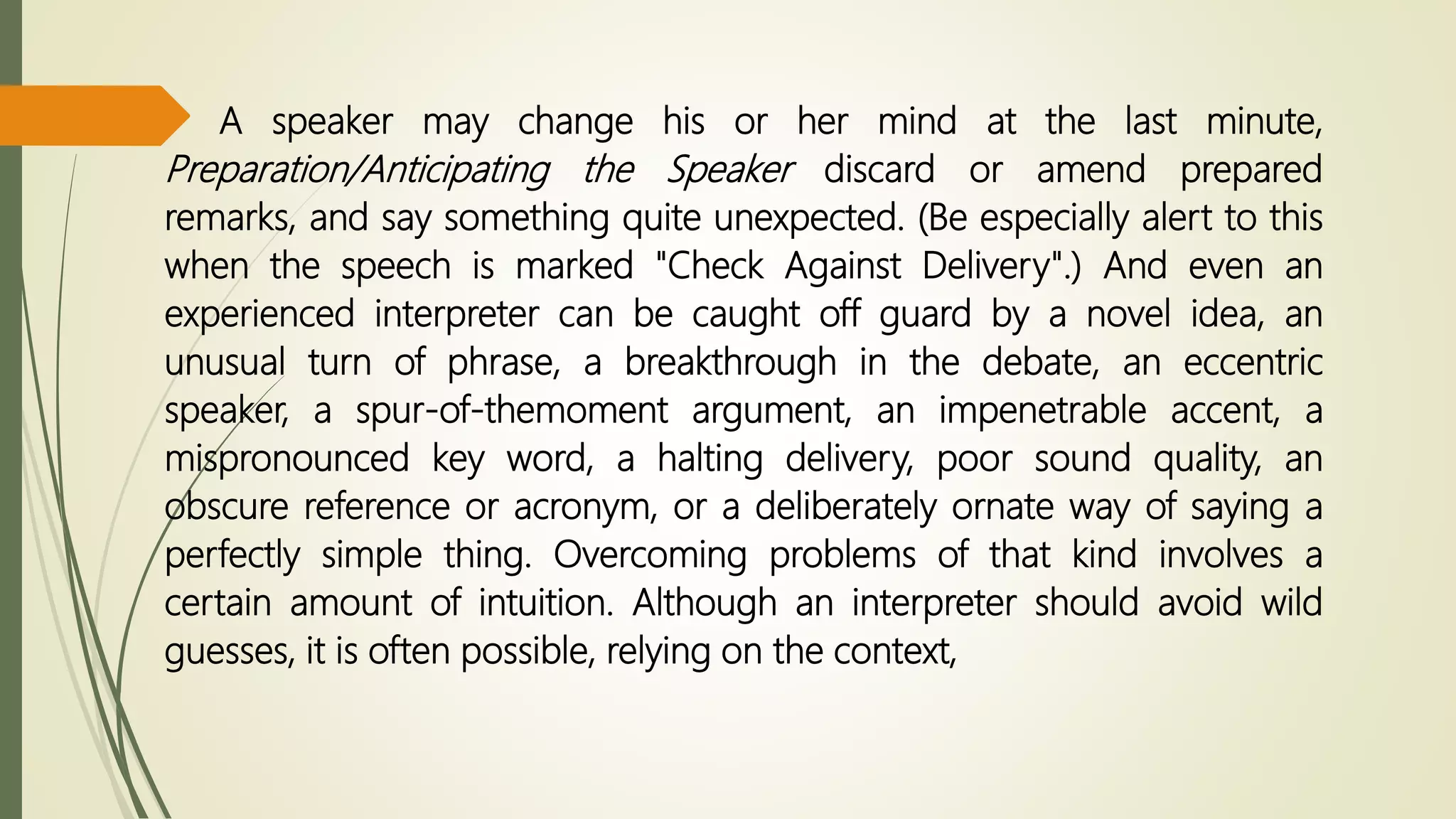 Preparation/Anticipating the Speaker and Untranslatability | PPTX