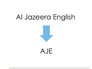 Al Jazeera English



       AJE
 