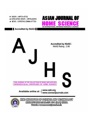 Asian Journal of Home Science