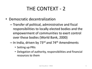 Ajit democratic decentralization | PDF