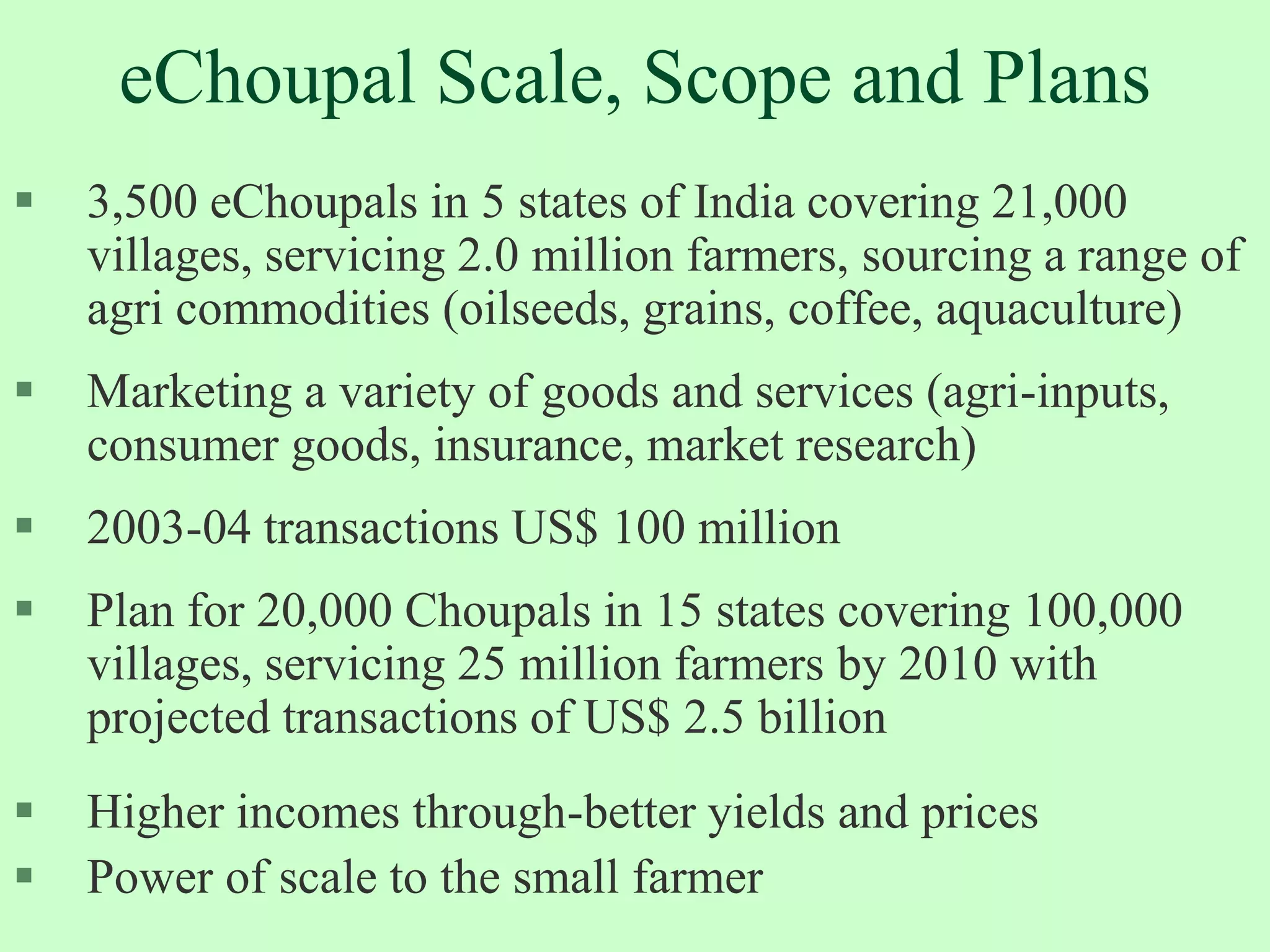 Community centers run by volunteers/ individuals have not been scaled up.