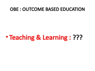Outcome based education framework workflow | PPTX