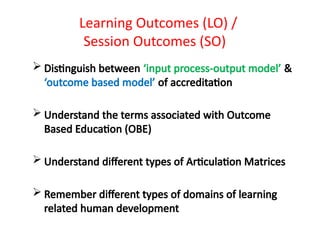 Outcome based education framework workflow | PPTX