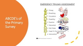 ABCDE’s of
the Primary
Survey
 