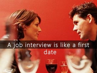 A job interview is like a first
             date
 