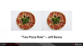 Join developers.redhat.com20
“Two Pizza Rule” — Jeff Bezos
 