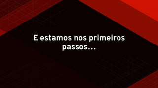 E estamos nos primeiros
passos…
 