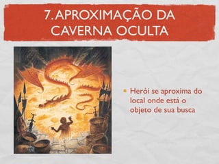 7. APROXIMAÇÃO DA
 CAVERNA OCULTA



           Herói se aproxima do
           local onde está o
           objeto de sua busca
 