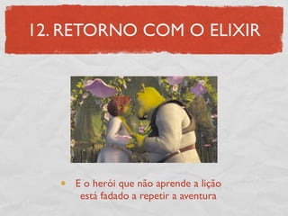 12. RETORNO COM O ELIXIR




    E o herói que não aprende a lição
     está fadado a repetir a aventura
 