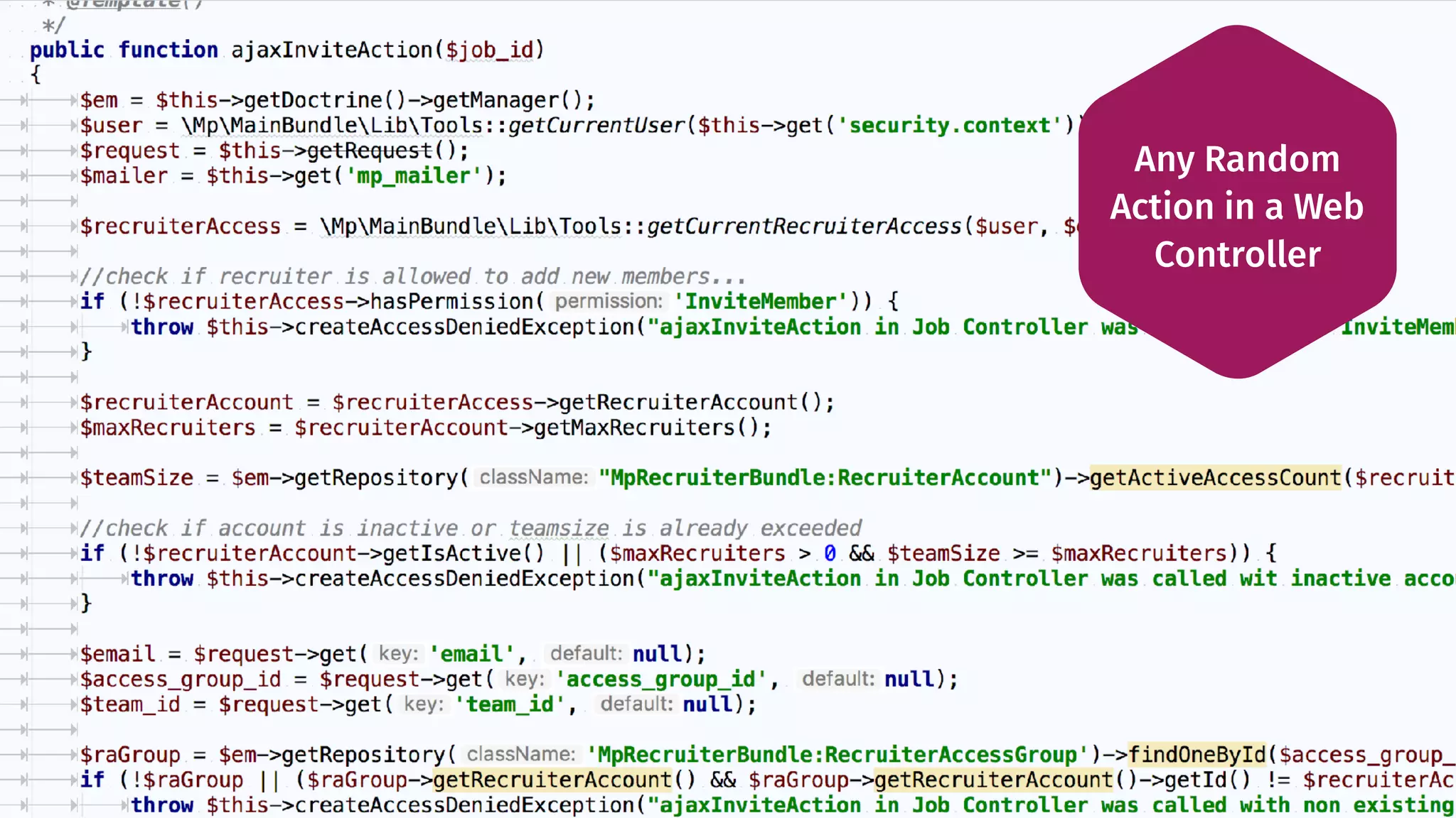 9 Application Service Any Random Action in a Web Controller 