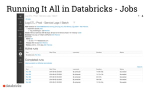 Running It All in Databricks - Jobs
 