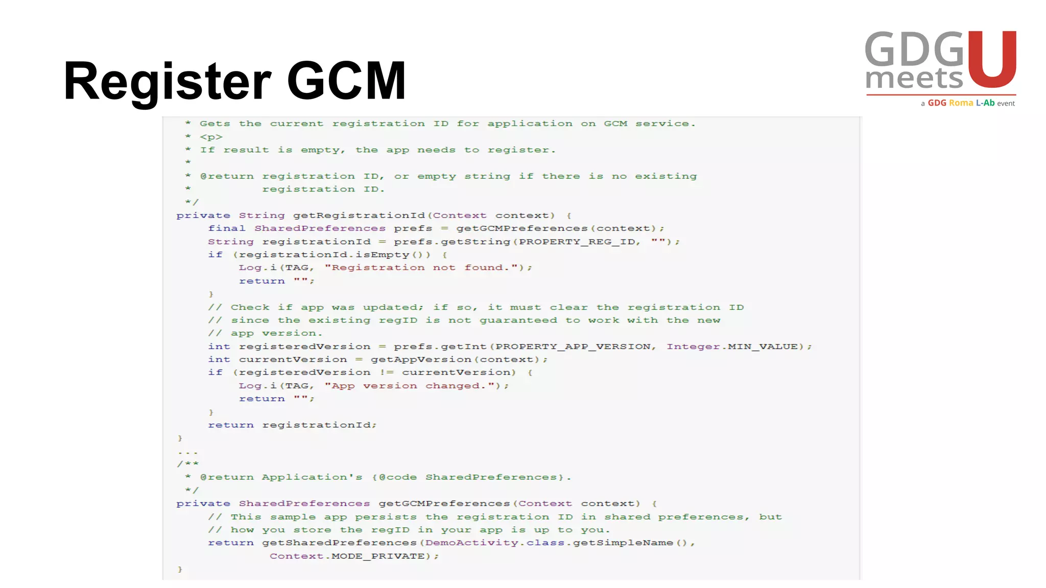Register GCM
 
