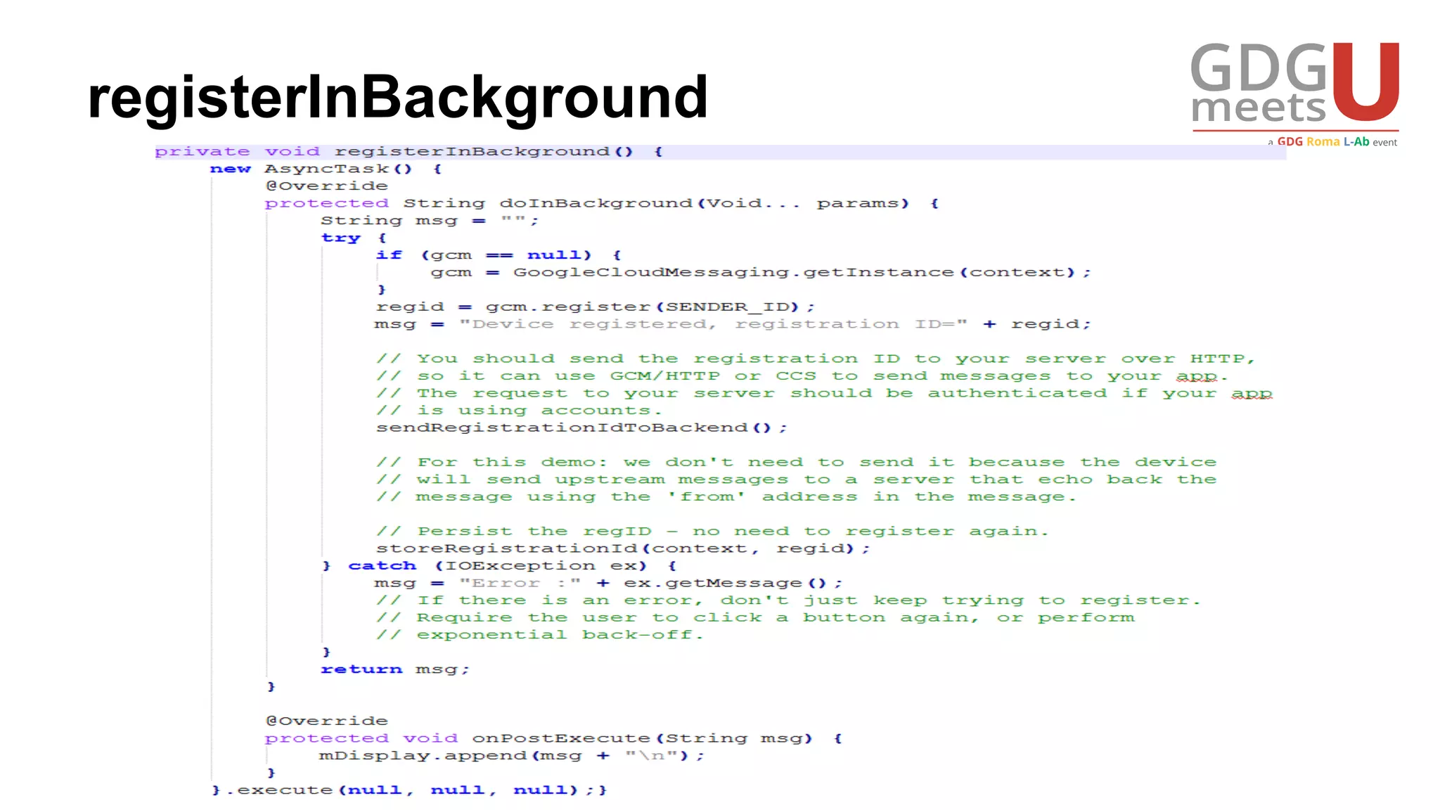 registerInBackground
 