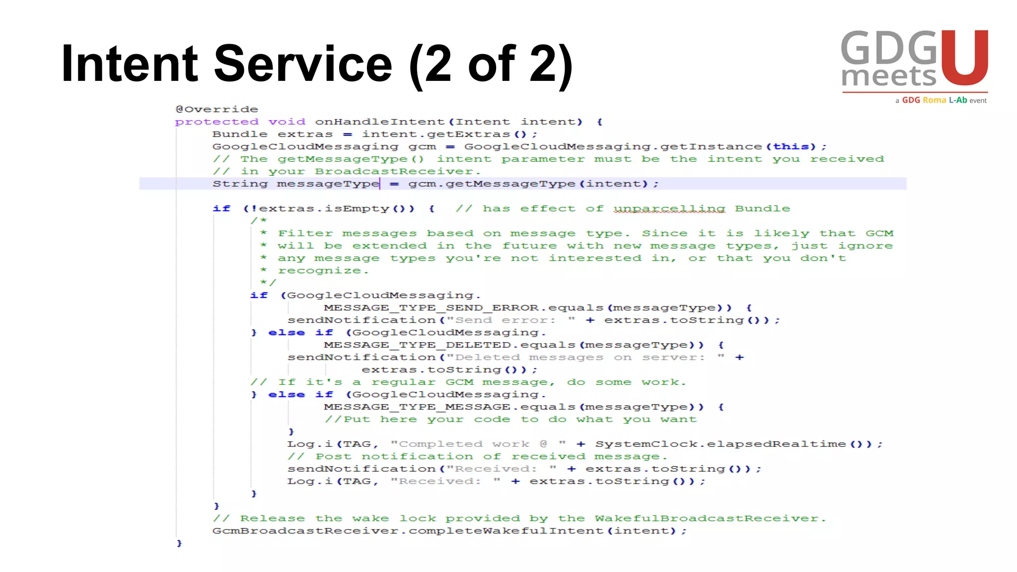 Intent Service (2 of 2)
 