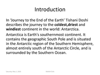 A journey to the end of the earth | PPTX
