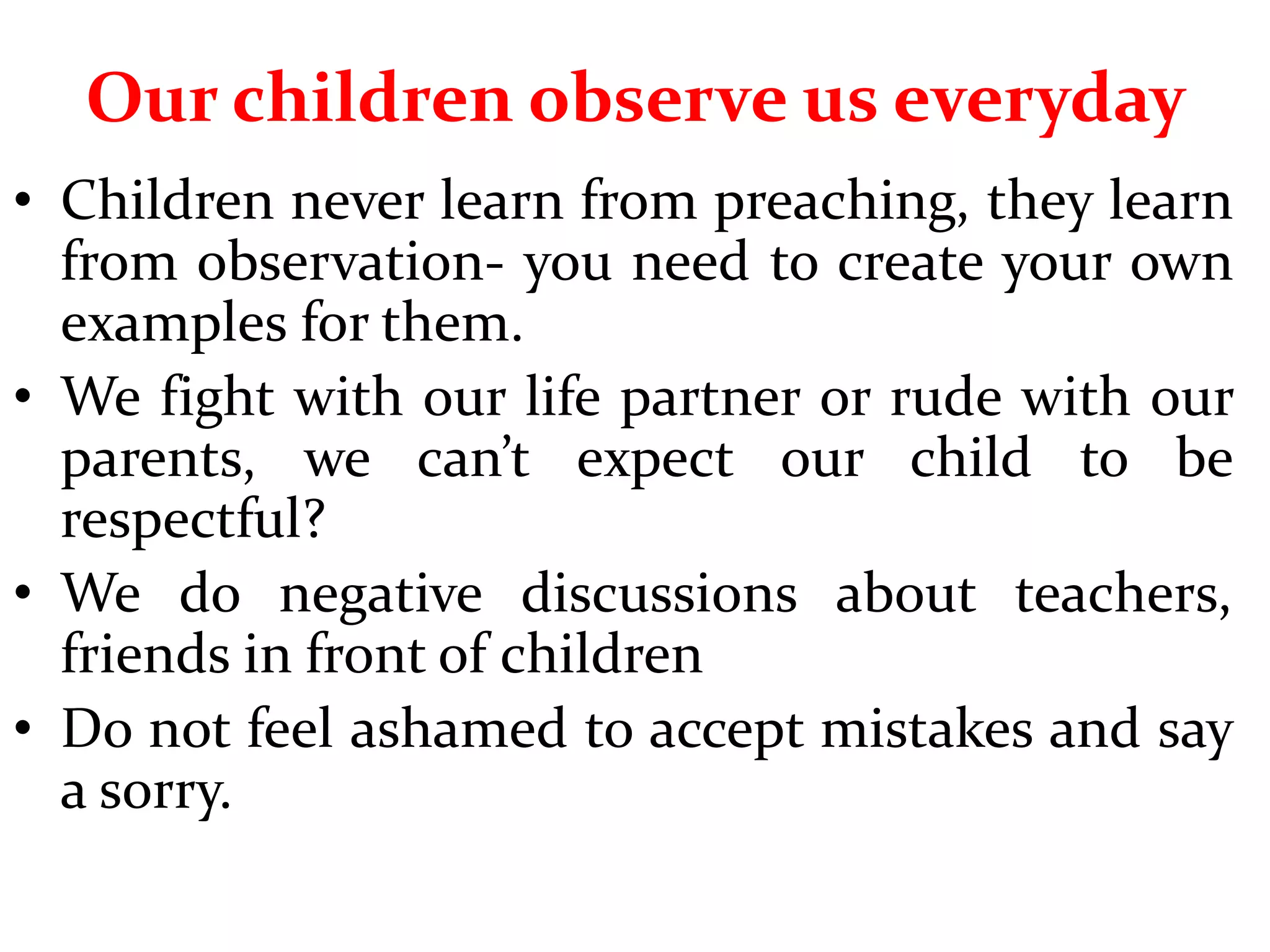 A journey towards effective parenting