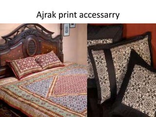 Ajrak print accessarry
 