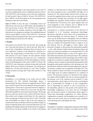 Technic and Results of Circumcision in Patients With Haemophilia at the
