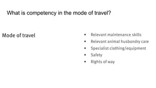 AJ Training Competency in the Mode of Travel and Understanding AJ ...