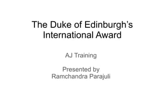 AJ Training Competency in the Mode of Travel and Understanding AJ ...