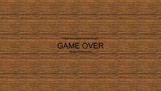 Você encostou na barreira!!!


GAME OVER
      Tente novamente!
 