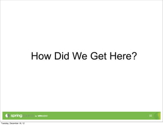 How Did We Get Here?




                       32
 