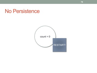 No Persistence 
79 
count = 0 
RESTART! 
 