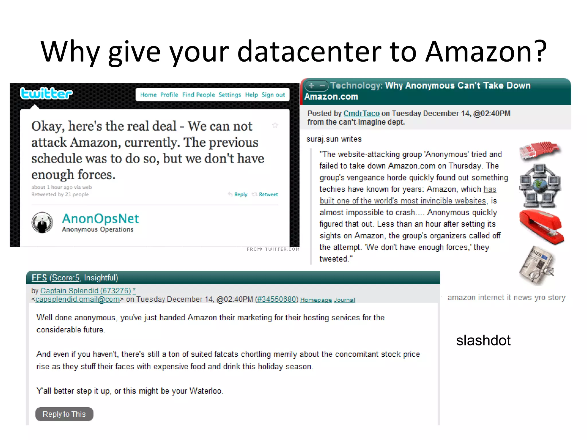 Why give your datacenter to Amazon? slashdot 