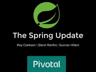 The Spring Update
Roy Clarkson | Glenn Renfro | Gunnar Hillert
 
