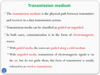 Chapter_3, introdution to data communication and transmission media | PPTX